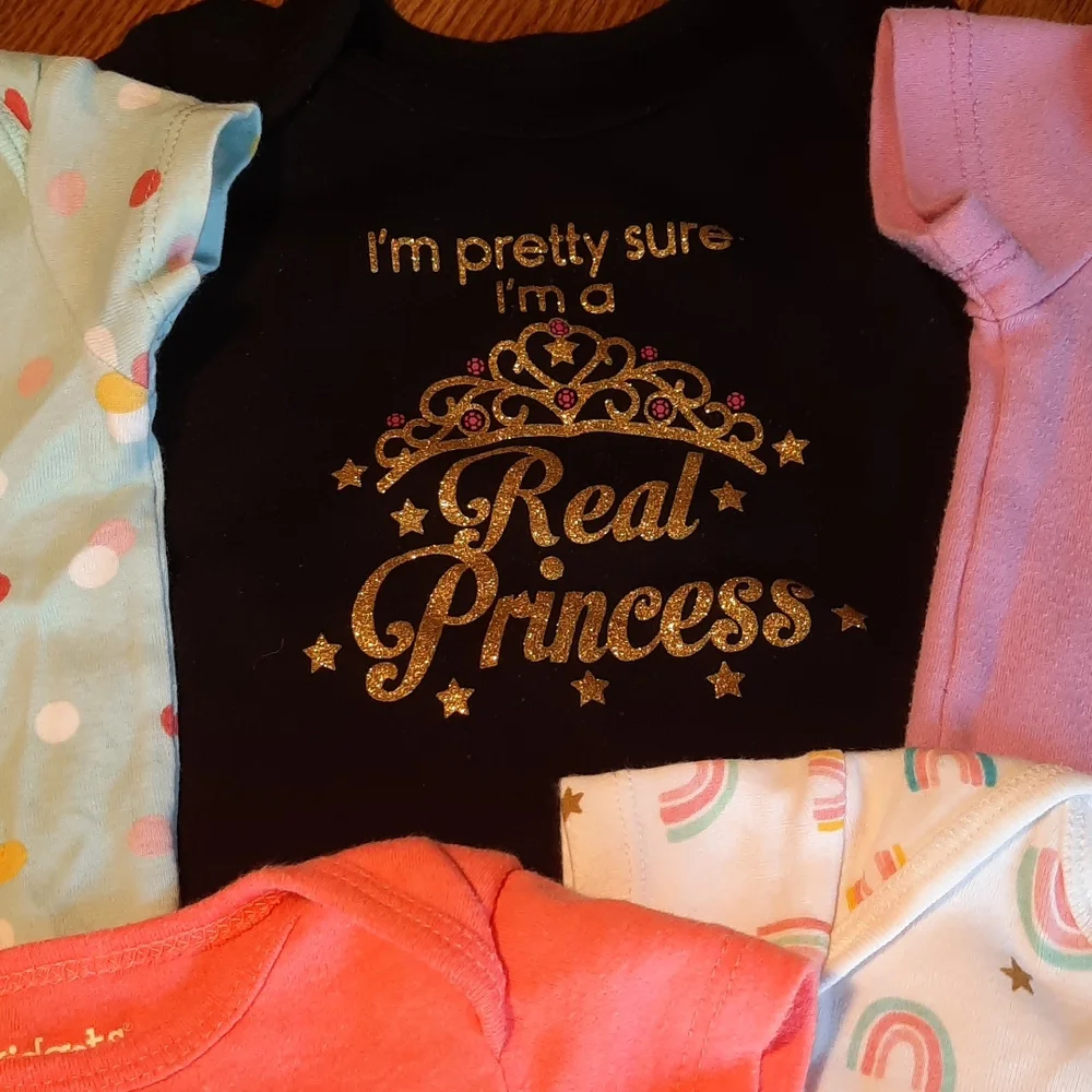 Onesies baby girl 8 piece three to six months short sleeve and one long sleeve b